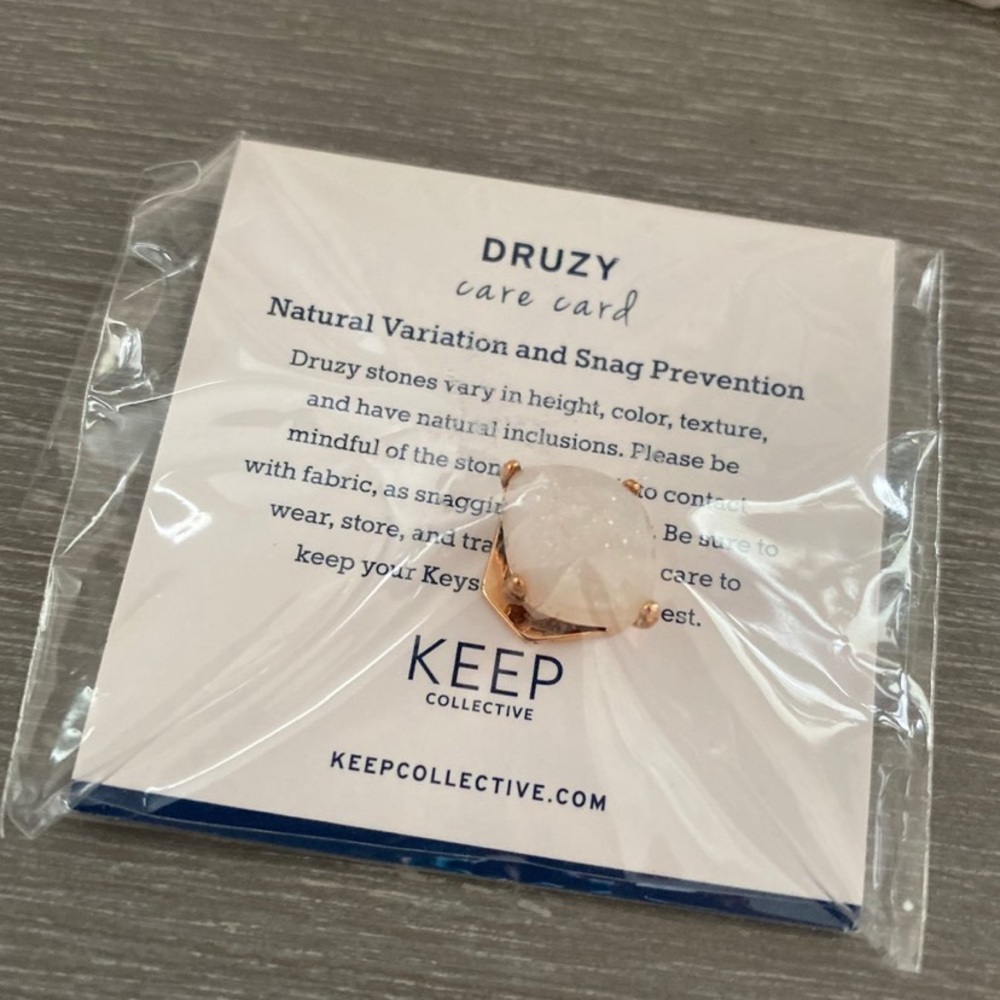 Keep Collective Diamond Druzy Charm - Crème